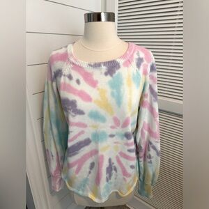 Like New! By Anthropologie Pastel Tie Dye Pullover Crewneck Sweater - L